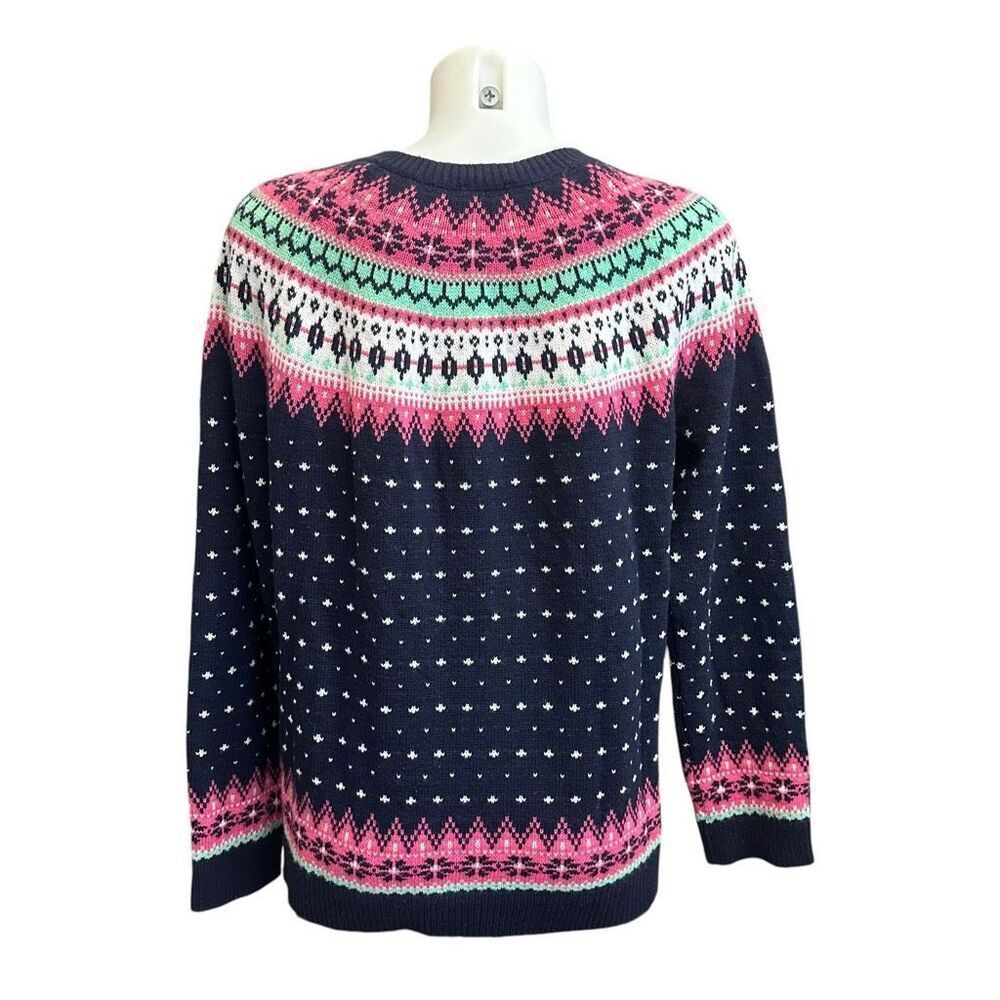 Talbots Multicolor Fair Isle Pattern Lambswool Bl… - image 4